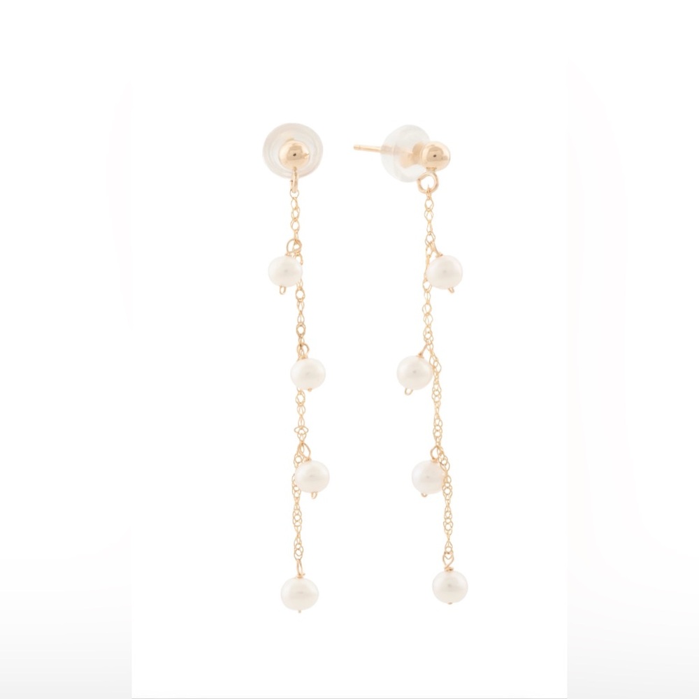 Fine Jewelry - 14KT Gold Fresh Water Pearl Drop Earrings